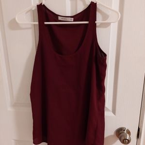 Maroon Sleeveless Blouse